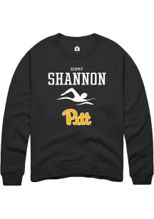 Kimmy Shannon Rally Mens Black Pitt Panthers NIL Sport Icon Crew Sweatshirt