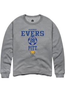 Mackenzie Evers Rally Mens Graphite Pitt Panthers NIL Sport Icon Crew Sweatshirt