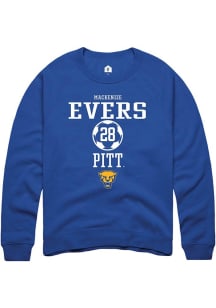 Mackenzie Evers Rally Mens Blue Pitt Panthers NIL Sport Icon Crew Sweatshirt