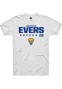 Mackenzie Evers White Pitt Panthers NIL Stacked Box Short Sleeve T Shirt