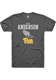 Mikhi Anderson Dark Grey Pitt Panthers NIL Sport Icon Short Sleeve T Shirt