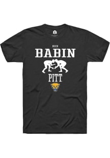 Nick Babin Black Pitt Panthers NIL Sport Icon Short Sleeve T Shirt