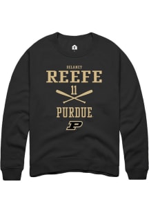 Delaney Reefe Rally Mens Black Purdue Boilermakers NIL Sport Icon Crew Sweatshirt