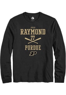 Jules Raymond Rally Mens Black Purdue Boilermakers NIL Sport Icon Tee