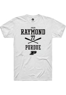 Jules Raymond White Purdue Boilermakers NIL Sport Icon Short Sleeve T Shirt