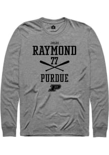 Jules Raymond Rally Mens Graphite Purdue Boilermakers NIL Sport Icon Tee