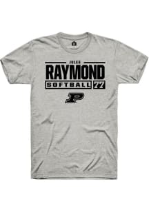 Jules Raymond Ash Purdue Boilermakers NIL Stacked Box Short Sleeve T Shirt