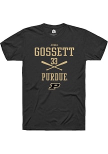 Julia Gossett Black Purdue Boilermakers NIL Sport Icon Short Sleeve T Shirt