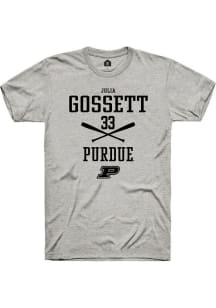 Julia Gossett Ash Purdue Boilermakers NIL Sport Icon Short Sleeve T Shirt