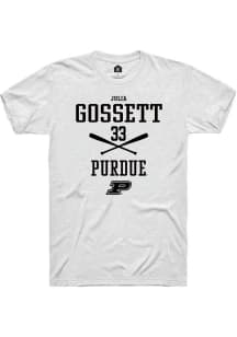 Julia Gossett White Purdue Boilermakers NIL Sport Icon Short Sleeve T Shirt