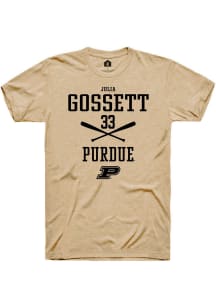 Julia Gossett Gold Purdue Boilermakers NIL Sport Icon Short Sleeve T Shirt