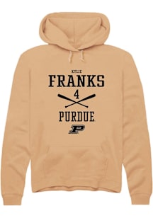 Kylie Franks  Rally Purdue Boilermakers Mens Gold NIL Sport Icon Long Sleeve Hoodie