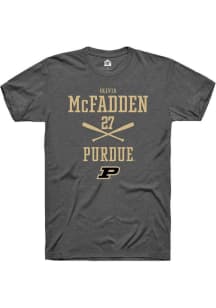 Olivia McFadden Dark Grey Purdue Boilermakers NIL Sport Icon Short Sleeve T Shirt