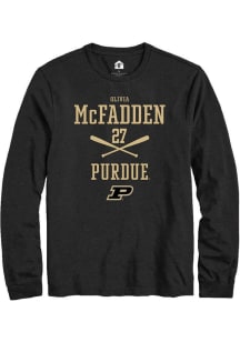 Olivia McFadden Rally Mens Black Purdue Boilermakers NIL Sport Icon Tee
