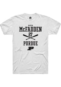 Olivia McFadden White Purdue Boilermakers NIL Sport Icon Short Sleeve T Shirt