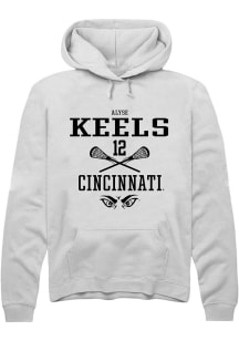 Alyse Keels Rally Mens White Cincinnati Bearcats NIL Sport Icon Hooded Sweatshirt