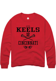 Alyse Keels Rally Mens Red Cincinnati Bearcats NIL Sport Icon Crew Sweatshirt