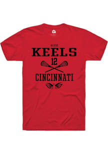 Alyse Keels Red Cincinnati Bearcats NIL Sport Icon Short Sleeve T Shirt