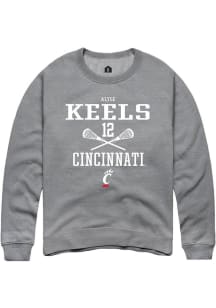 Alyse Keels Rally Mens Graphite Cincinnati Bearcats NIL Sport Icon Crew Sweatshirt