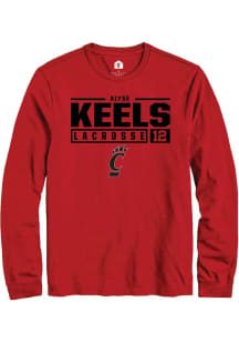 Alyse Keels Rally Mens Red Cincinnati Bearcats NIL Stacked Box Tee