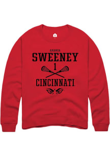 Amanda Sweeney Rally Mens Red Cincinnati Bearcats NIL Sport Icon Crew Sweatshirt