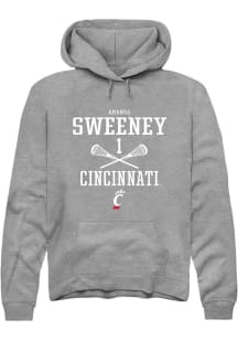 Amanda Sweeney Rally Mens Graphite Cincinnati Bearcats NIL Sport Icon Hooded Sweatshirt