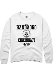 Aziz Bandaogo Rally Mens White Cincinnati Bearcats NIL Sport Icon Crew Sweatshirt