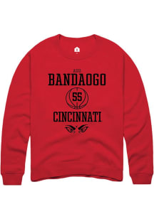 Aziz Bandaogo Rally Mens Red Cincinnati Bearcats NIL Sport Icon Crew Sweatshirt