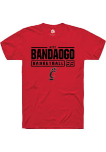 Aziz Bandaogo Red Cincinnati Bearcats NIL Stacked Box Short Sleeve T Shirt