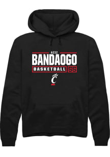 Aziz Bandaogo Rally Mens Black Cincinnati Bearcats NIL Stacked Box Hooded Sweatshirt