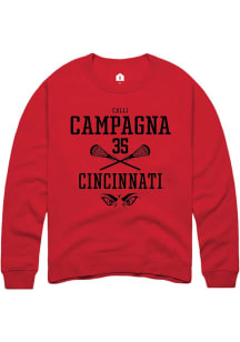 Calli Campagna Rally Mens Red Cincinnati Bearcats NIL Sport Icon Crew Sweatshirt