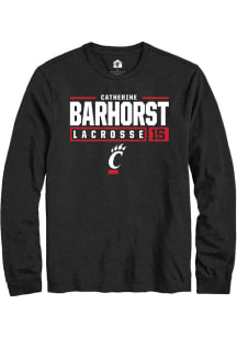 Catherine Barhorst Rally Mens Black Cincinnati Bearcats NIL Stacked Box Tee