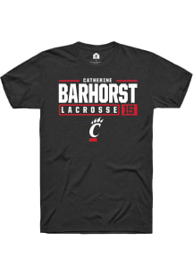 Catherine Barhorst Black Cincinnati Bearcats NIL Stacked Box Short Sleeve T Shirt