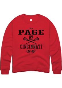 Chloe Page Rally Mens Red Cincinnati Bearcats NIL Sport Icon Crew Sweatshirt