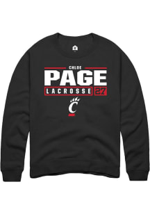 Chloe Page Rally Mens  Cincinnati Bearcats NIL Stacked Box Crew Sweatshirt