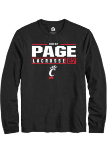 Chloe Page Rally Mens  Cincinnati Bearcats NIL Stacked Box Tee