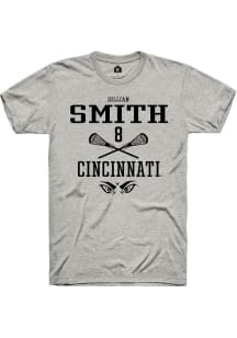 Gillian Smith Ash Cincinnati Bearcats NIL Sport Icon Short Sleeve T Shirt