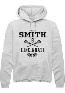 Gillian Smith Rally Mens White Cincinnati Bearcats NIL Sport Icon Hooded Sweatshirt