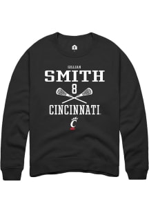 Gillian Smith Rally Mens Black Cincinnati Bearcats NIL Sport Icon Crew Sweatshirt