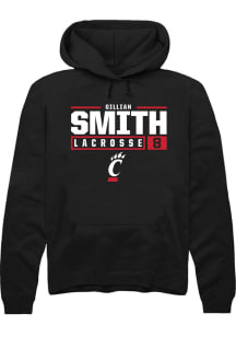 Gillian Smith Rally Mens Black Cincinnati Bearcats NIL Stacked Box Hooded Sweatshirt