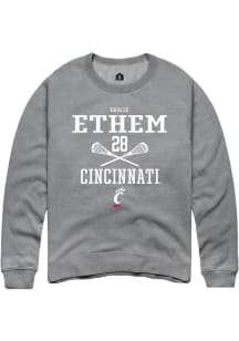 gracie ethem Rally Mens Graphite Cincinnati Bearcats NIL Sport Icon Crew Sweatshirt