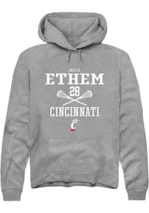 gracie ethem Rally Mens Graphite Cincinnati Bearcats NIL Sport Icon Hooded Sweatshirt