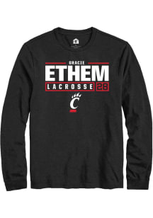 gracie ethem Rally Mens Black Cincinnati Bearcats NIL Stacked Box Tee