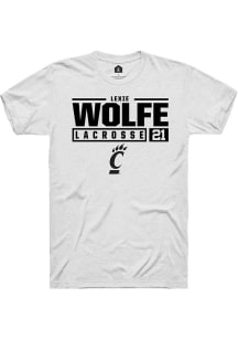 Lexie Wolfe White Cincinnati Bearcats NIL Stacked Box Short Sleeve T Shirt