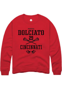 Marissa Dolciato Rally Mens Red Cincinnati Bearcats NIL Sport Icon Crew Sweatshirt