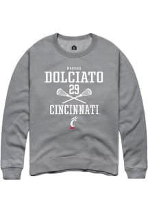 Marissa Dolciato Rally Mens Graphite Cincinnati Bearcats NIL Sport Icon Crew Sweatshirt