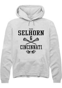 Paige Selhorn Rally Mens White Cincinnati Bearcats NIL Sport Icon Hooded Sweatshirt