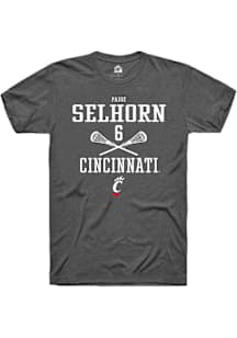 Paige Selhorn  Cincinnati Bearcats Dark Grey Rally NIL Sport Icon Short Sleeve T Shirt