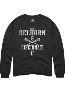 Paige Selhorn Rally Mens Black Cincinnati Bearcats NIL Sport Icon Crew Sweatshirt