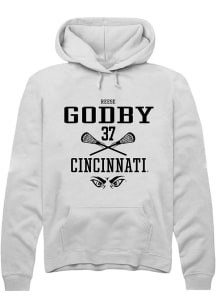 Reese Godby Rally Mens White Cincinnati Bearcats NIL Sport Icon Hooded Sweatshirt